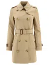 Burberry Belted Double-breasted Trench Coat With Epaulettes And Storm Flap