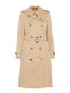 Burberry The Chelsea Heritage Double-breasted Cotton-twill Trench Coat In Beis