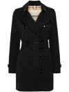 Burberry Cotton Trench Coat In Black