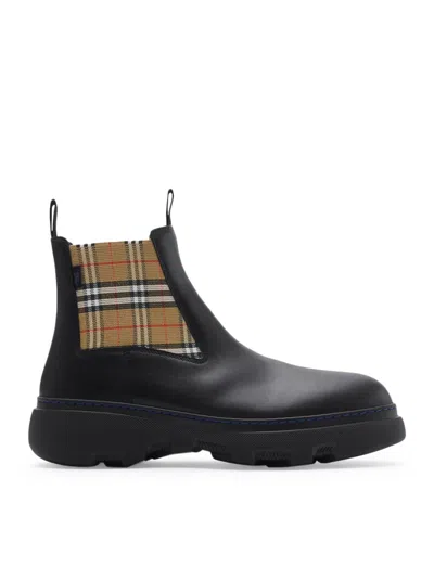 BURBERRY CHELSEA CREEPER LEATHER BOOTS