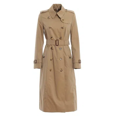Burberry Chelsea Heritage Long Trench Coat In Yellow