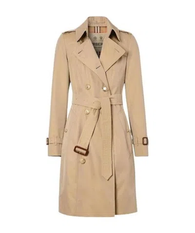 Burberry Chelsea Heritage Belted Trench Coat In Brown