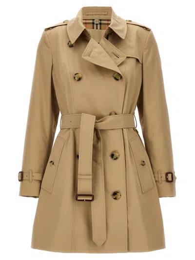 Burberry Beige Chelsea Medium Trench Coat In Brown