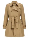 Burberry Cotton Gabardine Trench Coat In Brown
