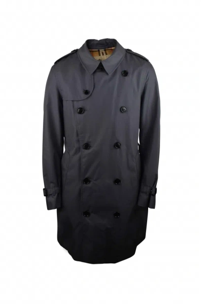 Burberry Chelsea Trench Coat In Blue