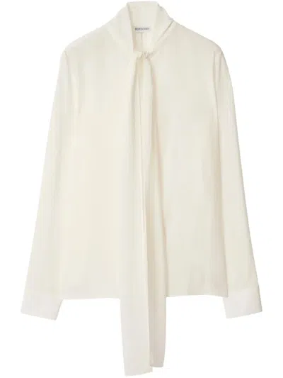 Burberry Chemisier Lavalliere In Neutral