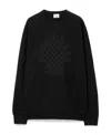 Burberry Chequered-crest Cotton Sweatshirt In Black
