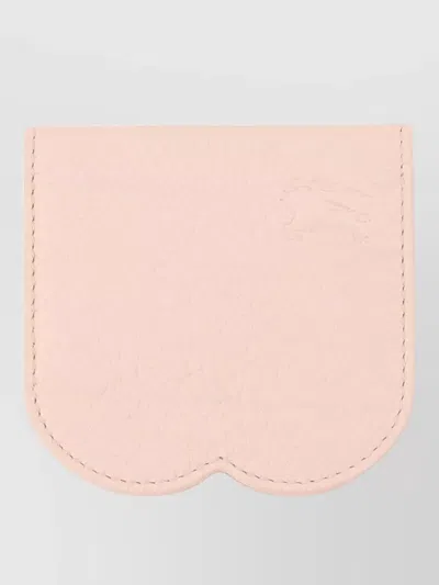 Burberry Chess Calf Leather Card Holder Handle In Pink