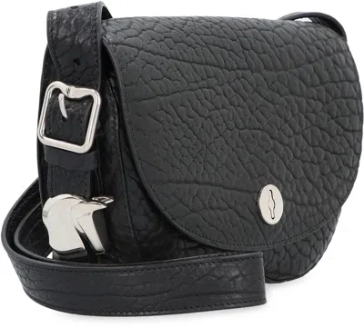 Burberry Chess Leather Crossbody Bag In Black