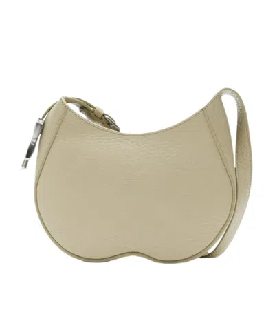 Burberry Chess Leather Shoulder Bag In Nude