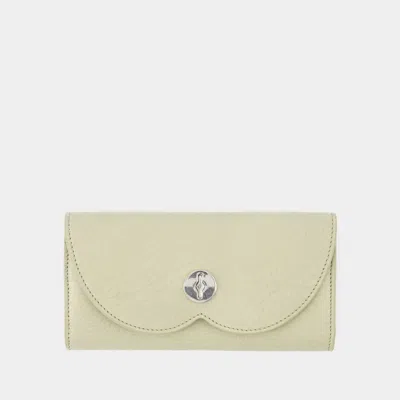 BURBERRY CHESS LONG WALLET - BURBERRY - LEATHER - BEIGE