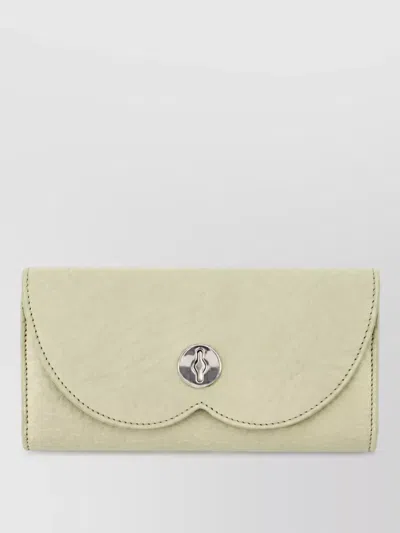Burberry Chess Long Wallet Leather Clutch Bag In Green