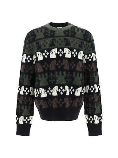 Pre-owned Burberry Chess Pattern Sweater In Black Ip Pat