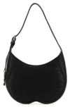 Burberry Mini Black Leather Chess Shoulder Handbag In Black