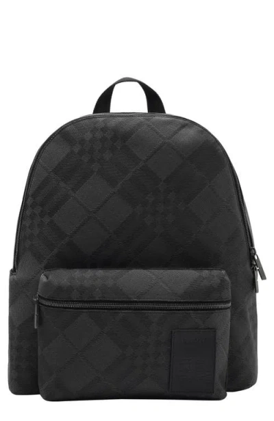 Burberry Chester Check Jacquard Backpack In Black