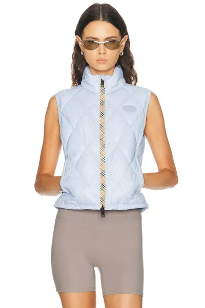 Burberry Cheswick Vest In Sunbleached Blue
