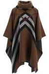 Burberry Chevron Check-jacquard Cashmere Poncho