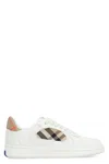 Burberry Low Top Sneakers Padded Collar Rubber Sole In White