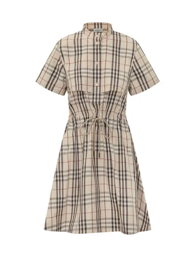 Burberry Chic Mini Suit With Drawstring Waist In Neutral