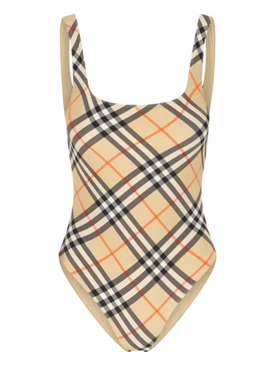 BURBERRY BURBERRY CHIC ONE-PIECE SWIMSUIT WITH OPEN BACK