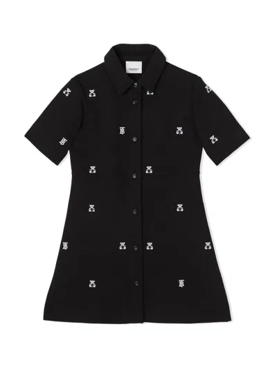 Burberry Kids' Child Midi Dress: Romola Bear In Black