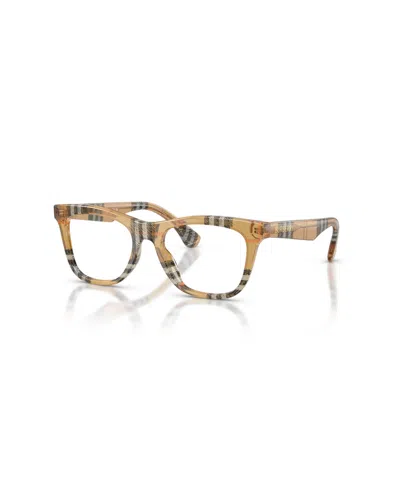 Burberry Child Square Eyeglasses, Jb2012 In Pattern