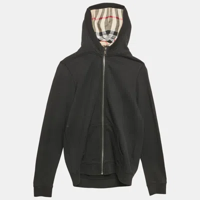Pre-owned Burberry Children Black Cotton Zip-up Hoodie 12 Yrs
