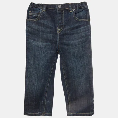 Pre-owned Burberry Children Blue Denim Straight Leg Jeans 18m/ Waist 17"