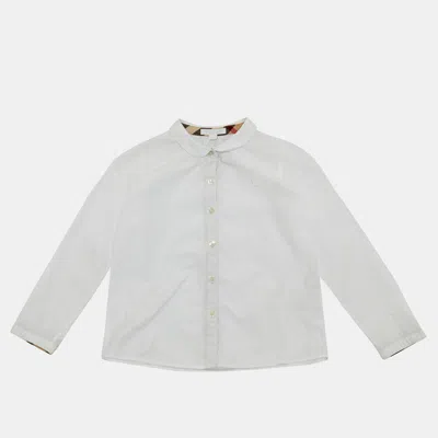 Pre-owned Burberry Children White Cotton Shirt 8 Yrs