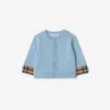 Burberry Childrens Cashmere Two-piece Baby Gift Set In Blue