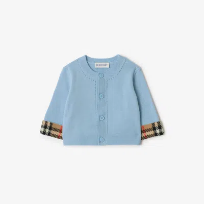 Burberry Childrens Cashmere Two-piece Baby Gift Set In Blue