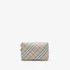 Burberry Childrens Check Baby Changing Pouch In Pale Stone