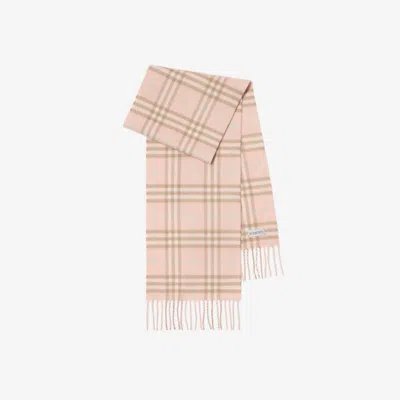 Burberry Childrens Check Cashmere Scarf In Pink