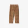 Burberry Check Corduroy Trousers In Brown