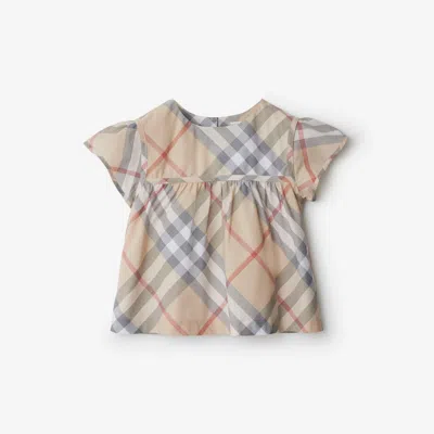 BURBERRY BURBERRY CHILDRENS CHECK COTTON BLOUSE