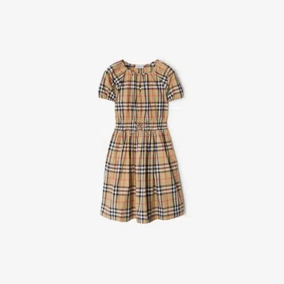 BURBERRY BURBERRY CHILDRENS CHECK COTTON DRESS