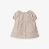 Burberry Childrens Check Cotton Dress With Bloomers In Pale Stone