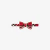 Burberry Childrens Check Cotton Flannel Bow Tie In Red