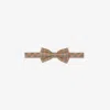 Burberry Childrens Check Cotton Poplin Bow Tie In Brown