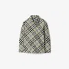 Burberry Boy's Owen Button Down Check-print Shirt In Lichen