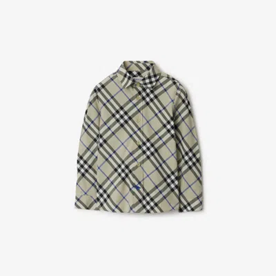 Burberry Kids'  Childrens Check Cotton Shirt In Green