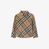 Burberry Childrens Check Cotton Shirt In Sand