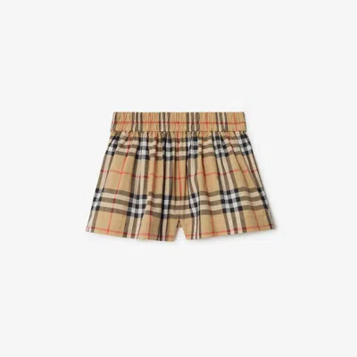 BURBERRY BURBERRY CHILDRENS CHECK COTTON SHORTS