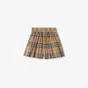 Burberry Childrens Check Cotton Shorts In Multi