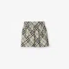 Burberry Check Shorts In Lichen