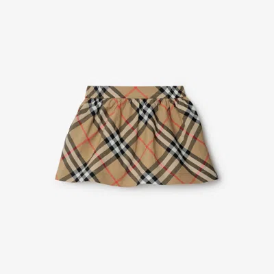 BURBERRY BURBERRY CHILDRENS CHECK COTTON SKIRT