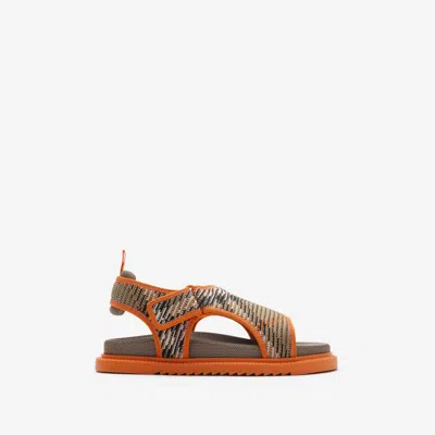 Burberry Childrens Check Knit Sandals