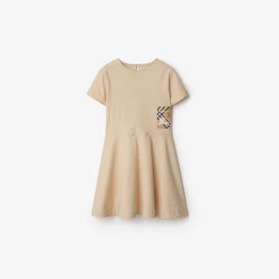 BURBERRY BURBERRY CHILDRENS CHECK LABEL COTTON DRESS