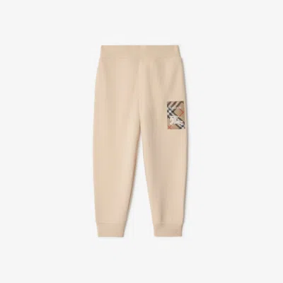 BURBERRY BURBERRY CHILDRENS CHECK LABEL COTTON JOGGING PANTS