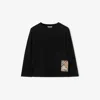 Burberry Vintage Check-patch T-shirt In Black